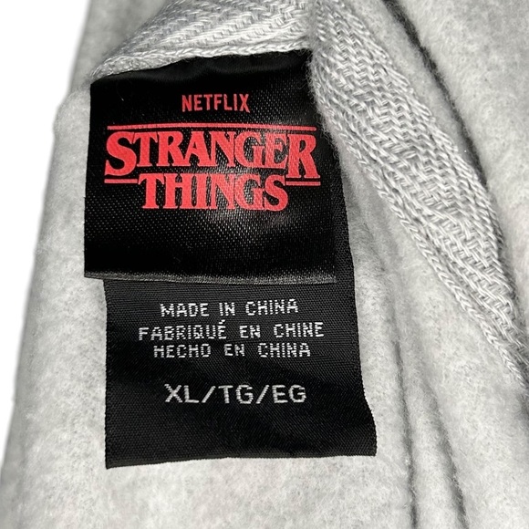 Netflix Stranger Things Hellfire Club Black Gray Ombré Pullover Hoodie Size XL - Picture 7 of 13